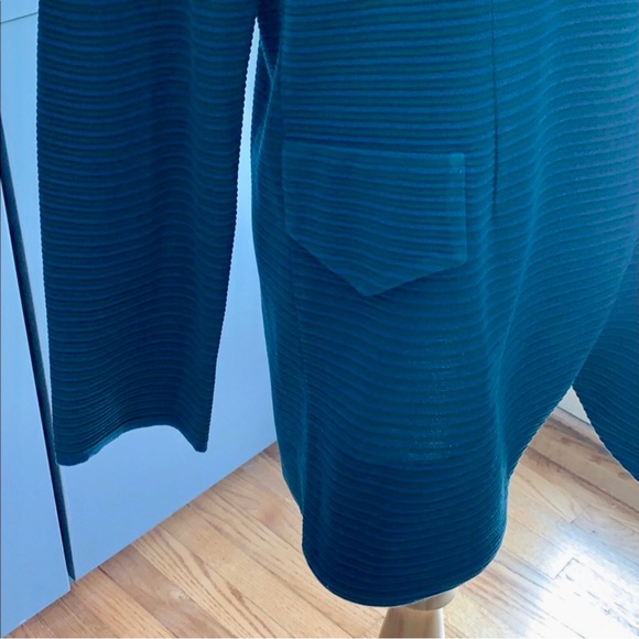 Designer MISOOK Striped Green and Blue Jacket with Decorative Buttons - Picture 6 of 11